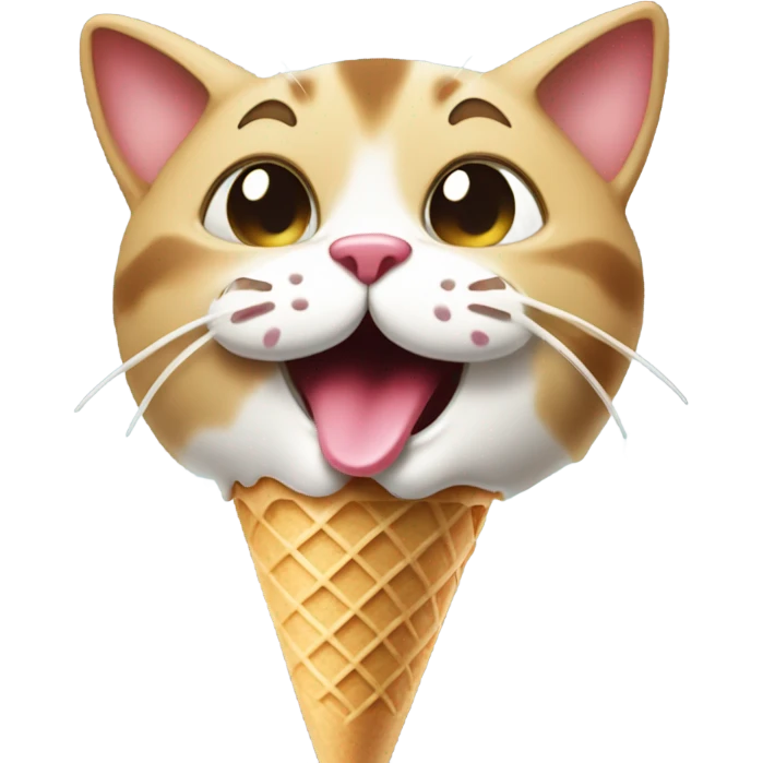 Cat eating ice cream  emoji