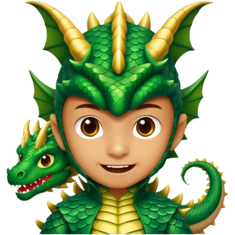 child getup like a dragon emoji