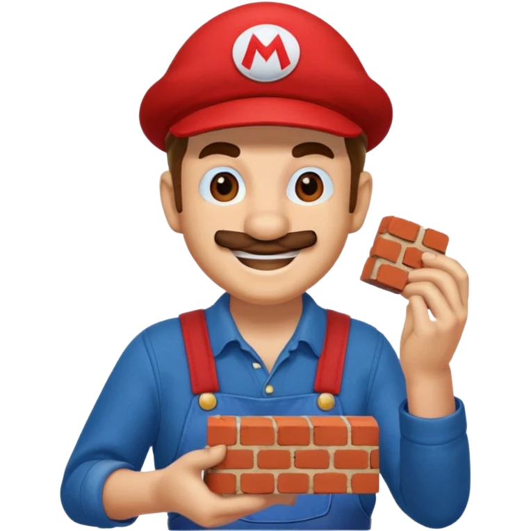 mario eating a brick emoji