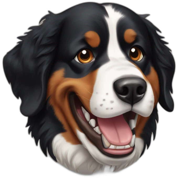 Bernese mountain dog teeth emoji