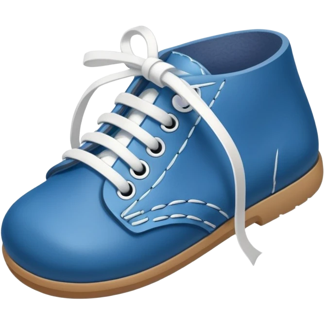 blue and white baby shoe emoji