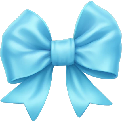 Baby blue bow emoji