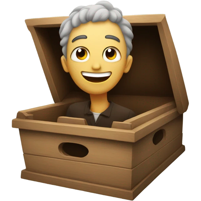 Laughing in a coffin  emoji