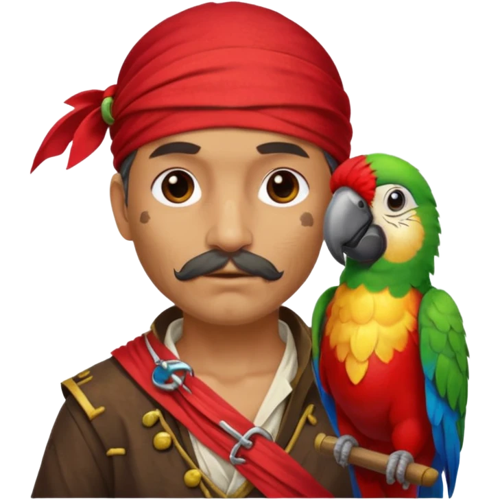 pirate and parrot emoji