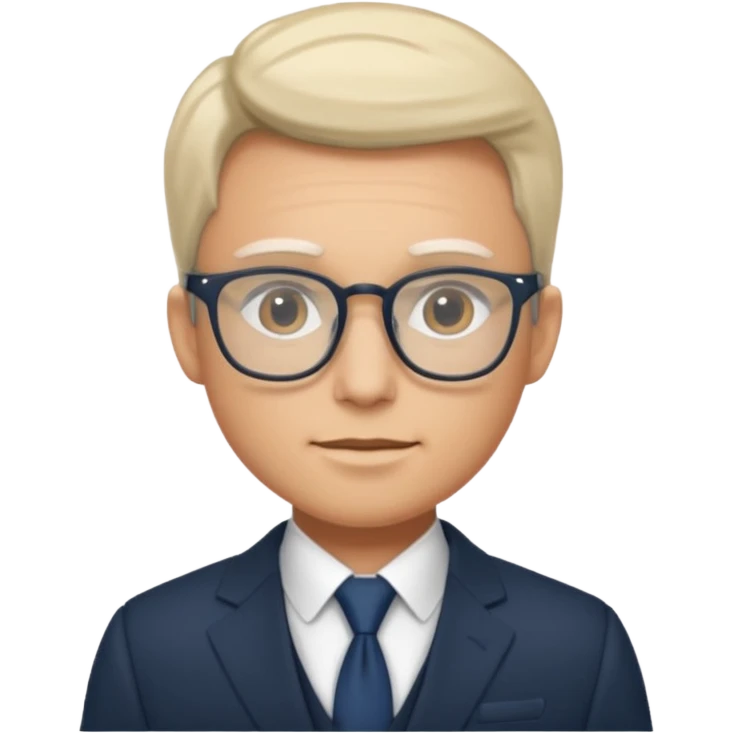Person in suits wearing glasses emoji