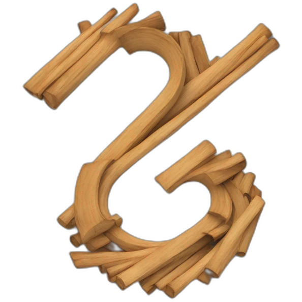 question mark made out of drum sticks emoji