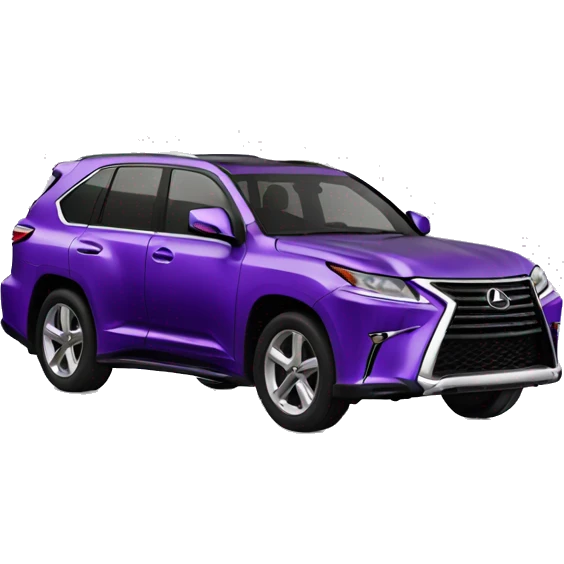 Purple Lexus with guy in it emoji