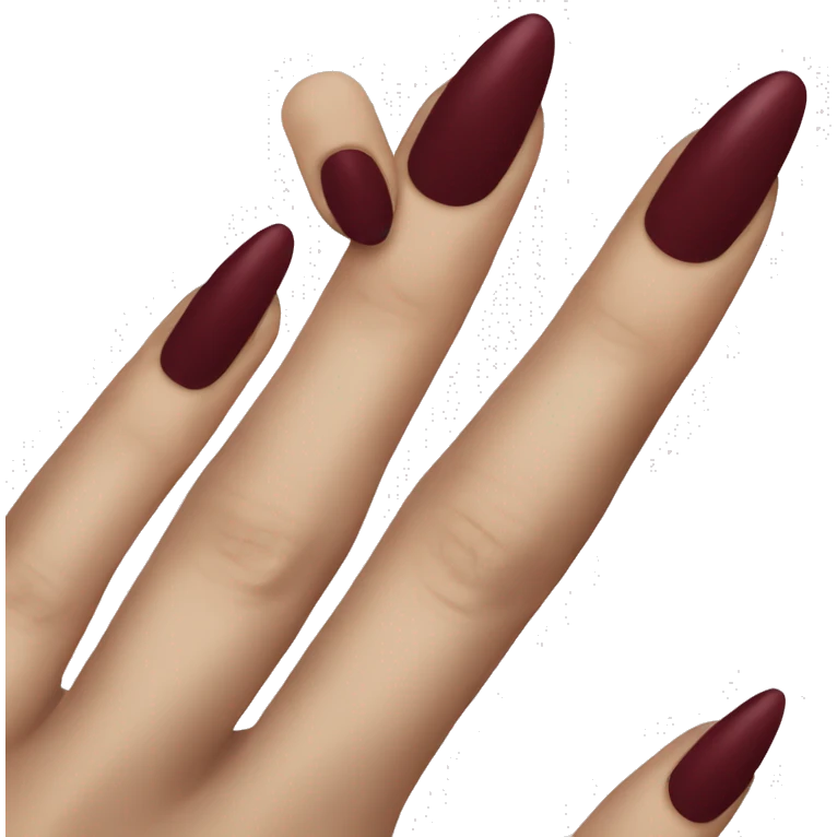Dark red nails emoji