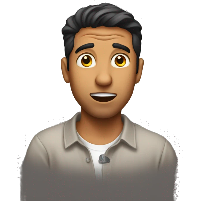 Latino man surprised  emoji