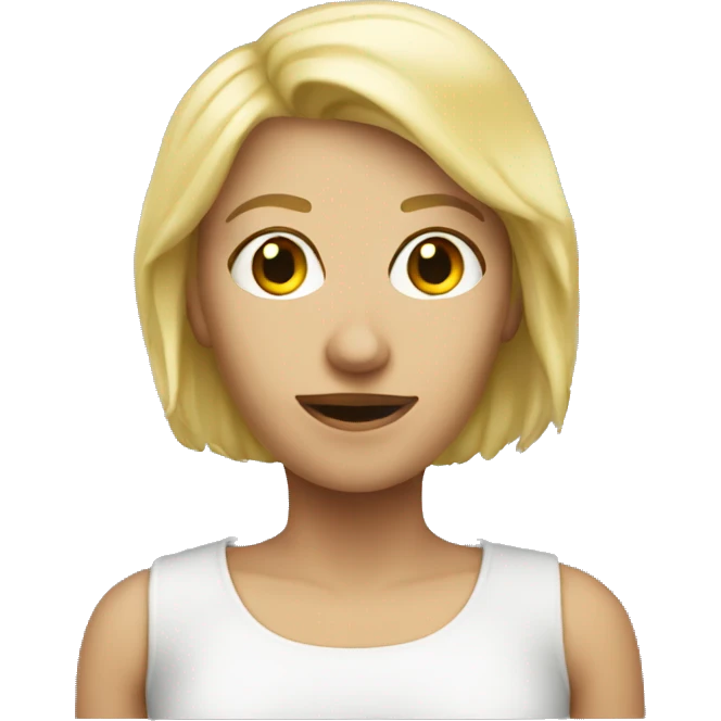 Muskulöse blonde Frau  emoji