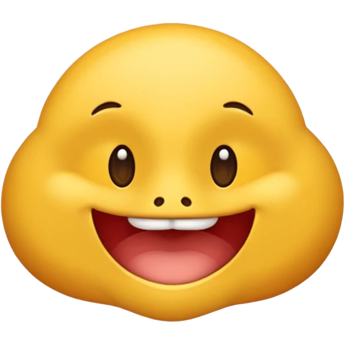 Emoji Sigma con mewing,una mandíbula muy marcada y con una ceja levantada y la otra abajo emoji