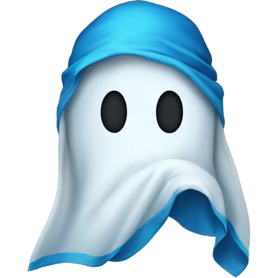 Snapchat ghost with blue bandana emoji