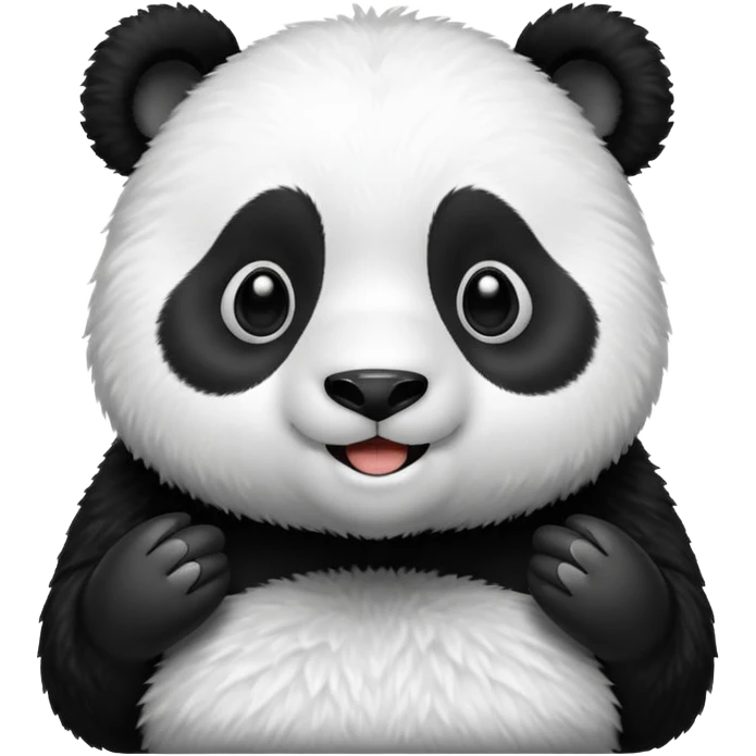 Happy simple panda bear emoji