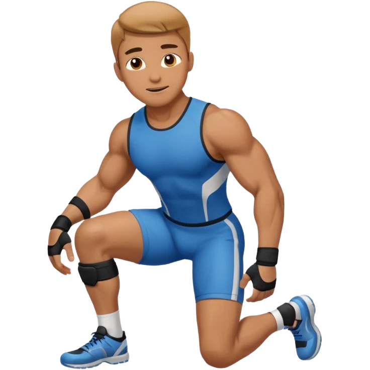 man with knee pad emoji