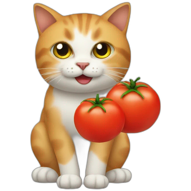 cat and tomato emoji