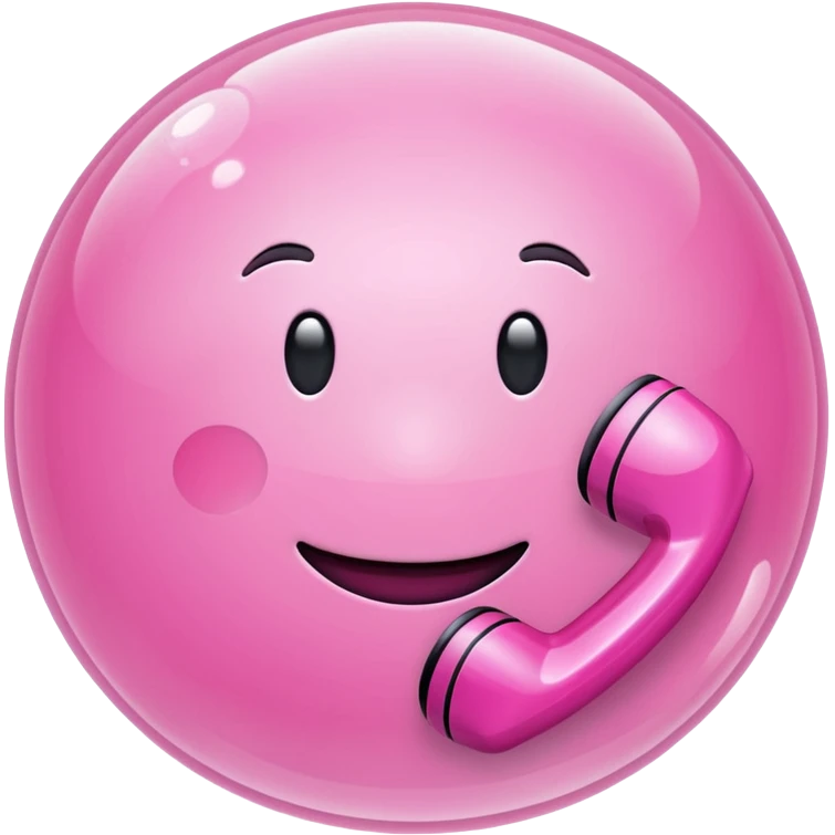 pink phone call \caller id bubble emoji