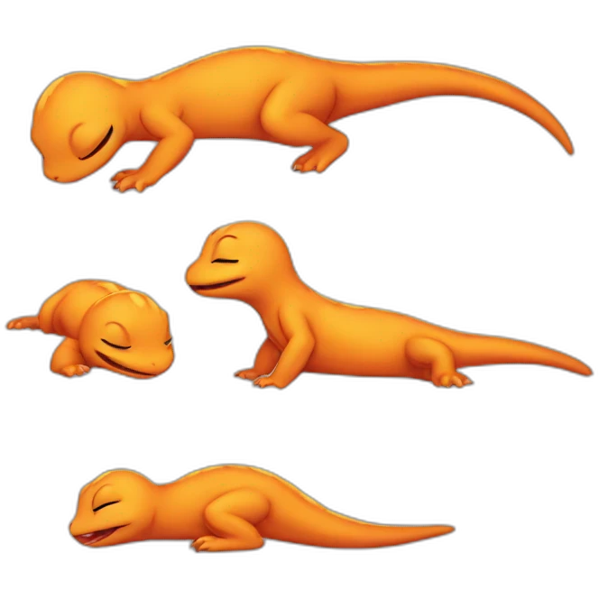 Charmander sleeping emoji