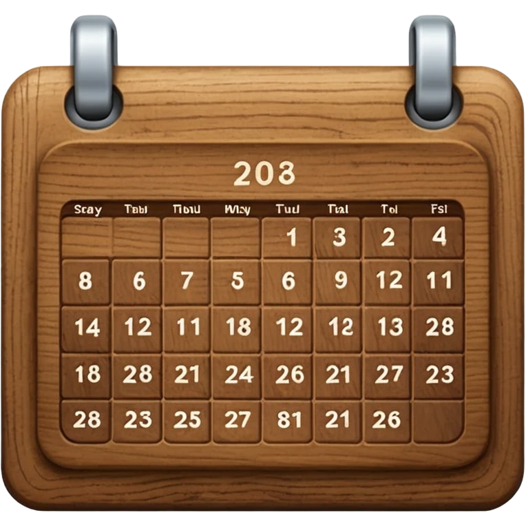 calendar wood emoji