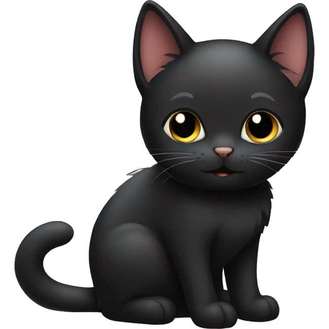 cute black cat emoji
