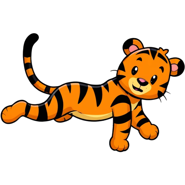 Tigger from Winnie the Pooh, bouncy and cheerful emoji