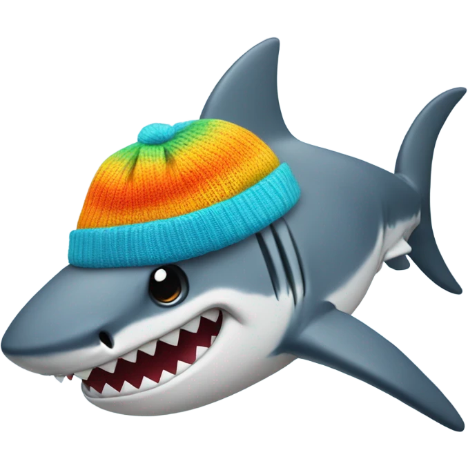 shark with beanie  emoji
