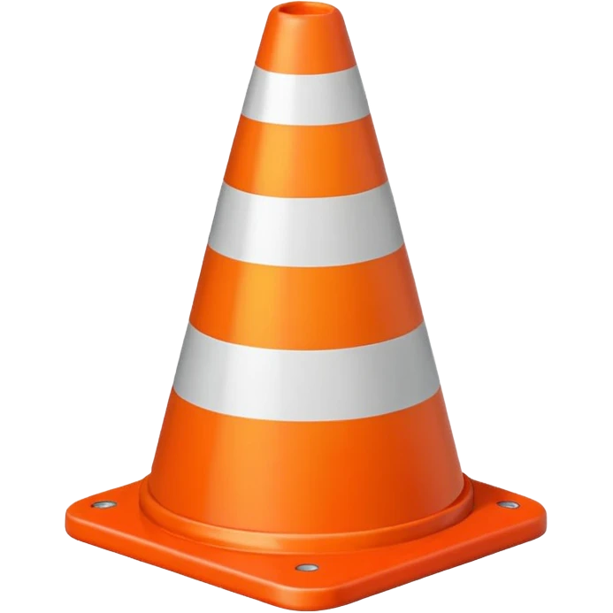 Warning Cone red emoji