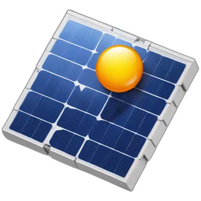 Solar panel as lego block emoji