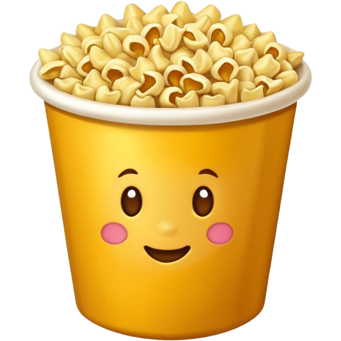 Maíz inflado en un bowl emoji