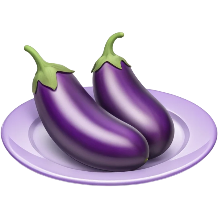 eggplant on a plate emoji