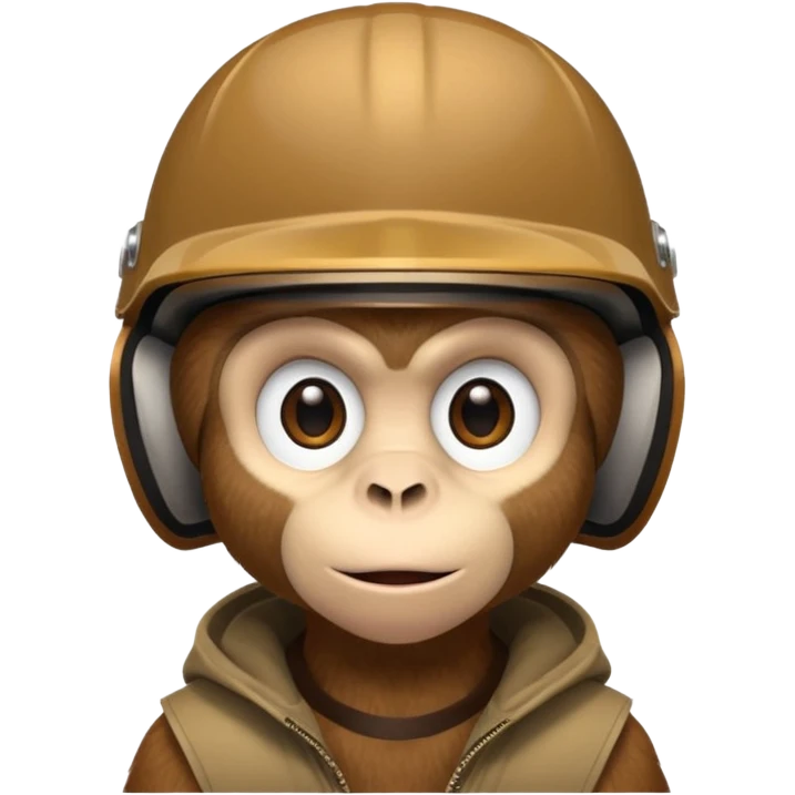 monkey with skater helmet emoji