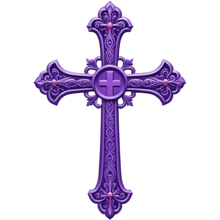 Gothic purple cross emoji