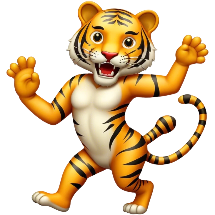 Tiger dancing salsa emoji