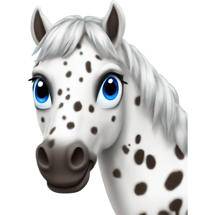 Appaloosa with one blue eye emoji