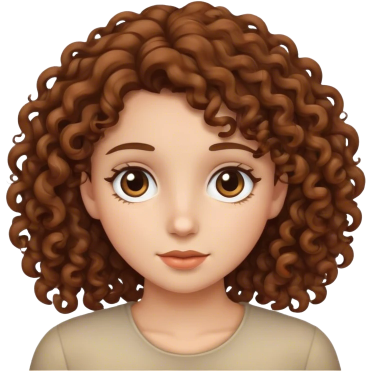 brown curly hair girl emoji