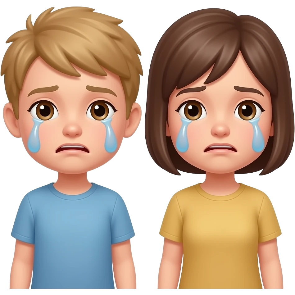 Two cry faces emoji
