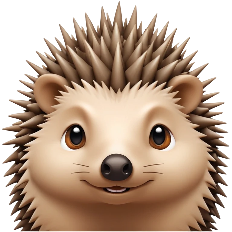 really cute confused hedgehog face with wooden thorny bramble stem wrapped around its forehead, spiky asymmetric thorns, no leaves, only face and neck visible emoji