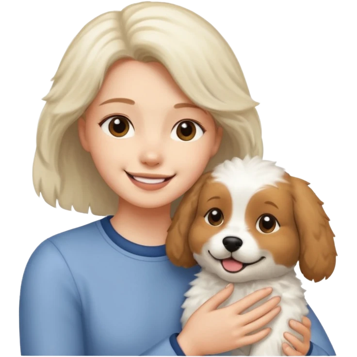 emoji to show that something is really soft, make it with someone petting a dog emoji