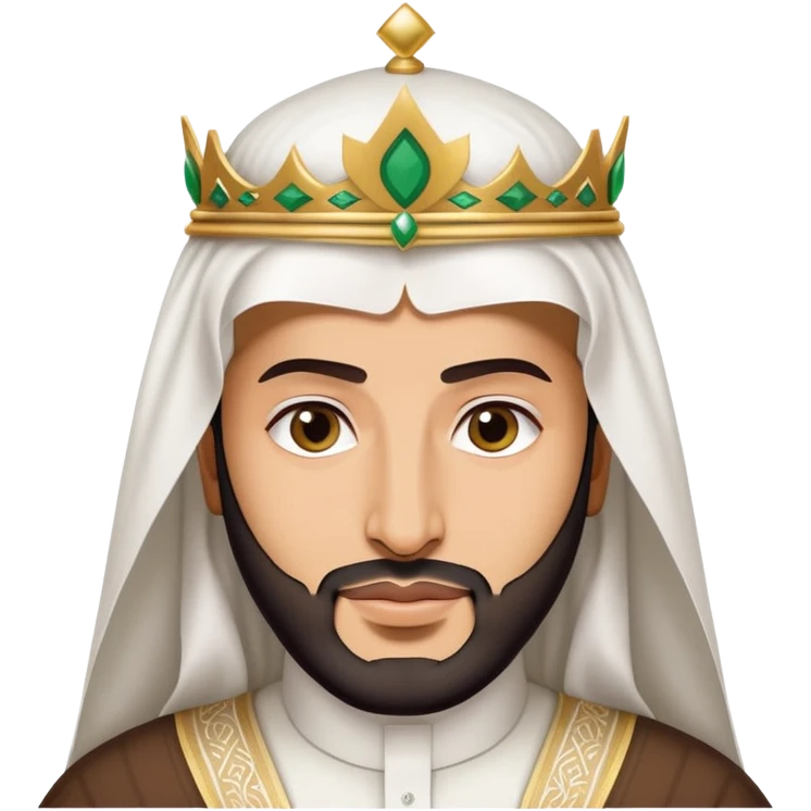 Mohammed bin Salman, Saudi Arabian crown prince, in traditional Saudi attire with white headdress emoji