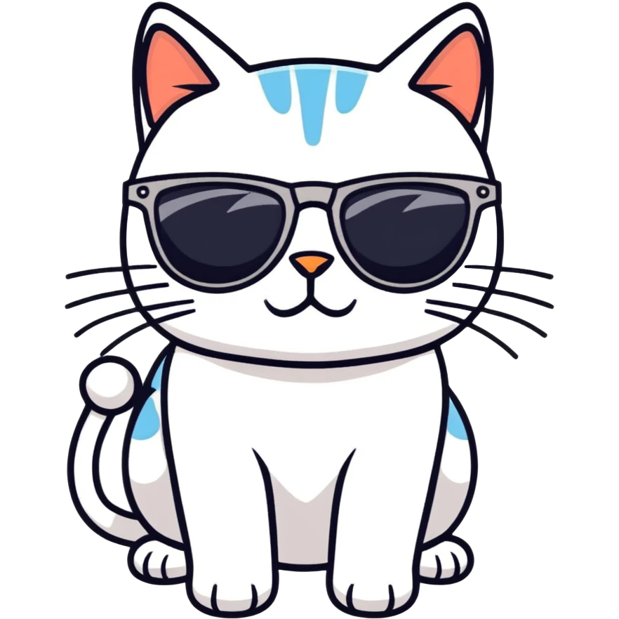 Cat with sunglasses emoji