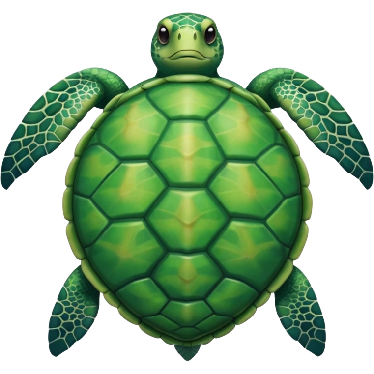full body sea turtle, front face  emoji