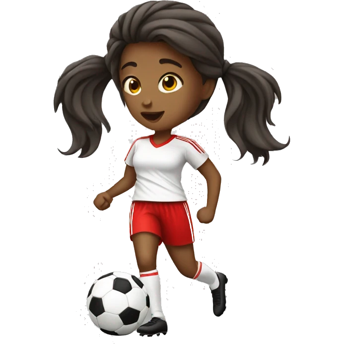 Soccer Girl strikes  emoji