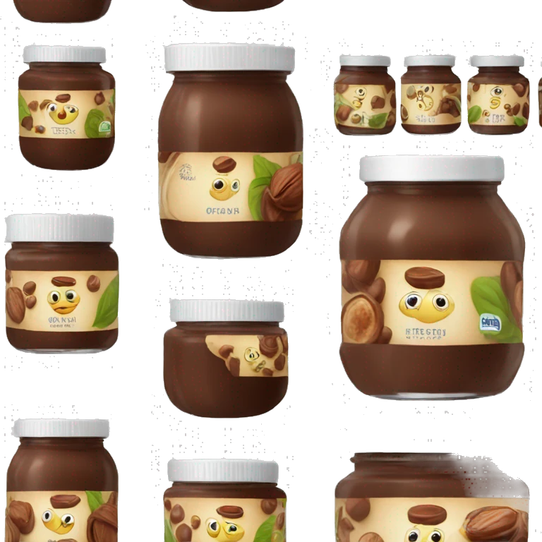 one jar of hazelnut chocolate spread emoji