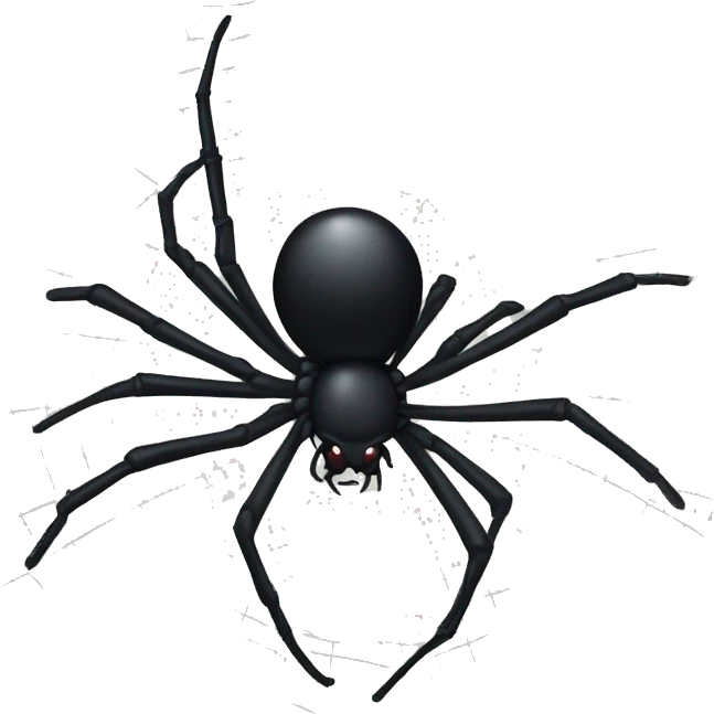 Black widow spider on Web emoji