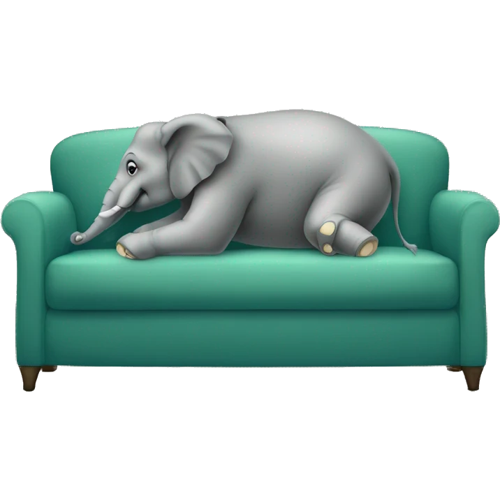 Éléphant sur un divan emoji