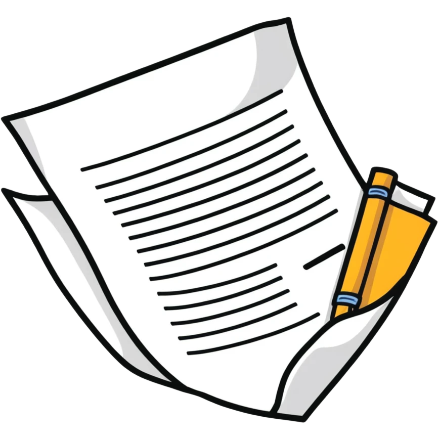 cartoon hands passing a document teamwork and information flow emoji