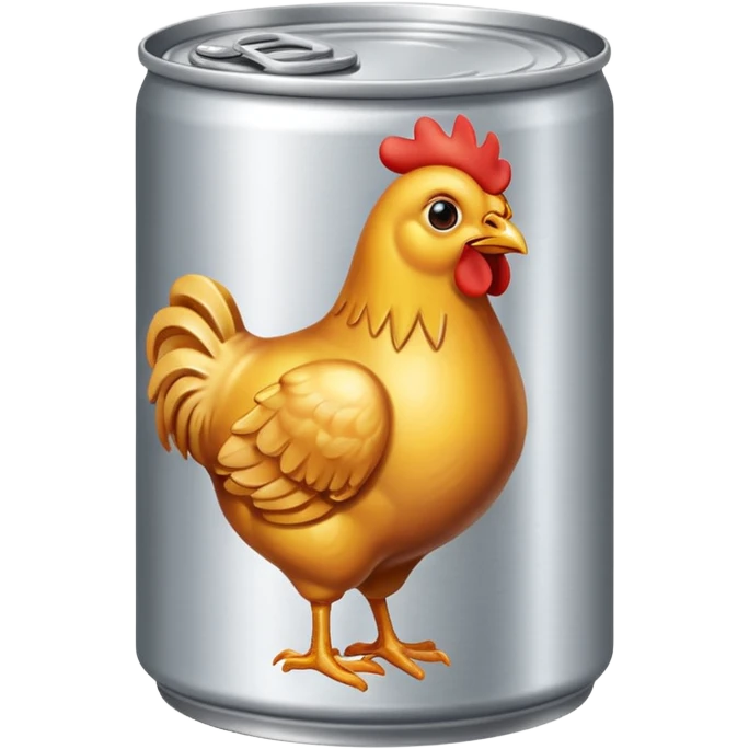 a can of chicken, simple, clear emoji