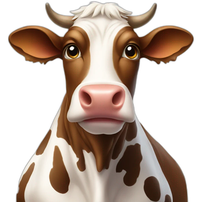 Cow with hot emoji
