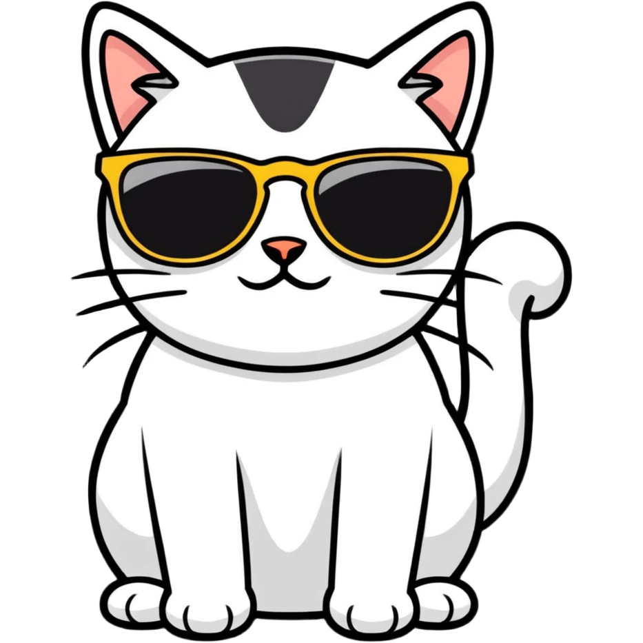 Cat with sunglasses emoji