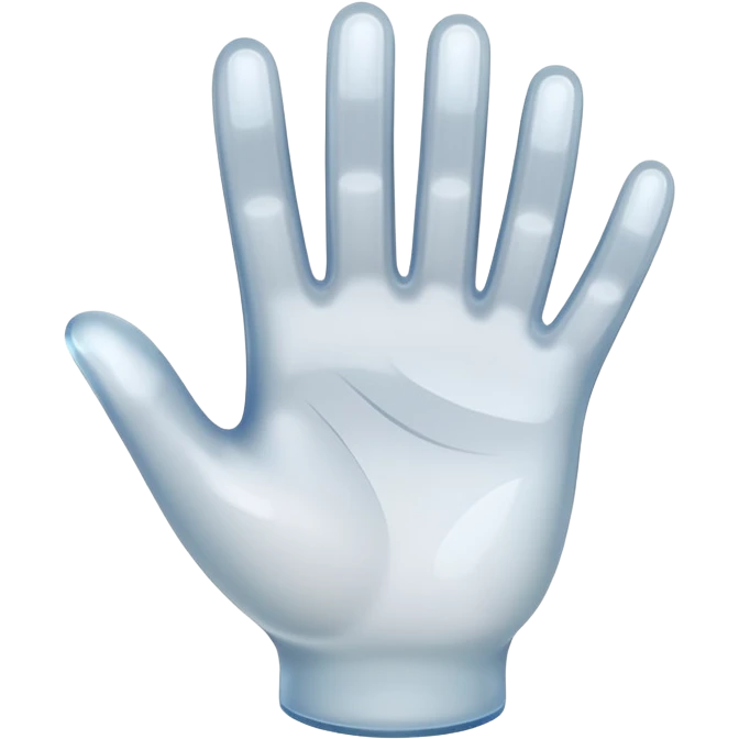 3D hand wave icon no background emoji