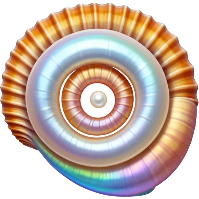Sea shell with pearl emoji
